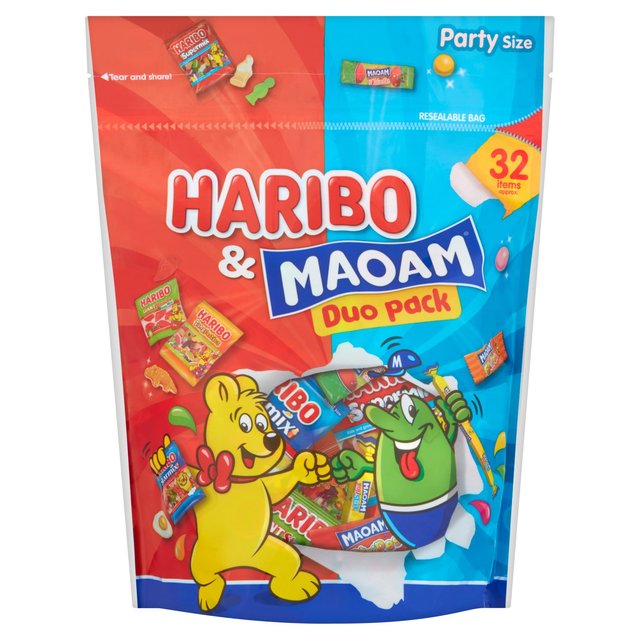 100 X Haribo Maoam Stripes MIXED Flavours, Strawberry, Apple