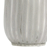 M&S Large Linear Striped Flower Vase 'One Size Grey General Household M&S   