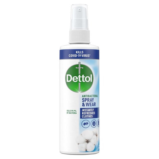 Dettol Spray and Wear Fabric Freshener Antibacterial Spray Fresh Cotton GOODS M&S Default Title  