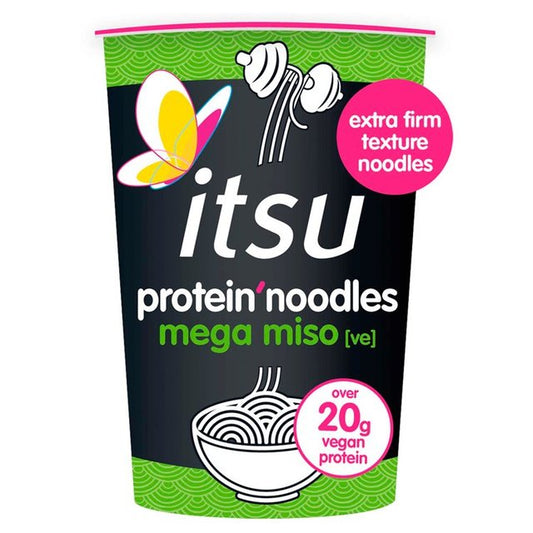 itsu Mega Miso Protein Noodles Cup Vegetarian & Vegan M&S Title  