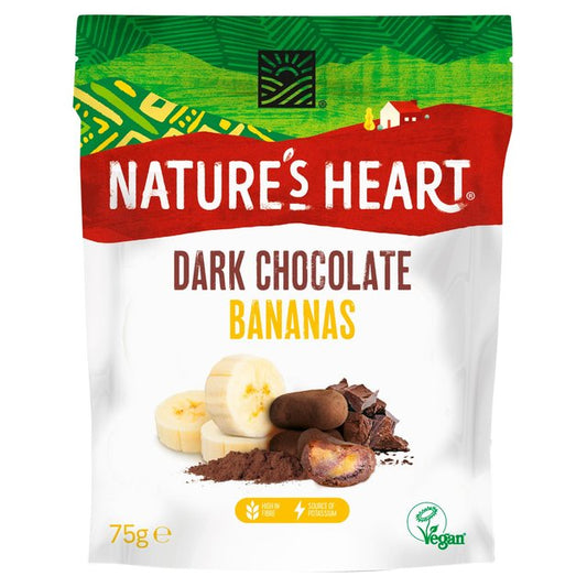 Nature's Heart Dark Chocolate Bananas Crisps, Nuts & Snacking Fruit M&S Title  