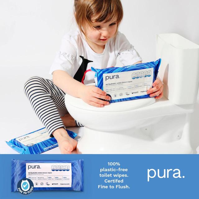 Pura Flushable Toilet Tissue Wipes, Multipack Speciality M&S   