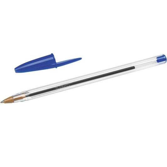 BIC Cristal Original Ballpoint Pens Blue Pouch of 10 Desk Storage & Filing M&S   