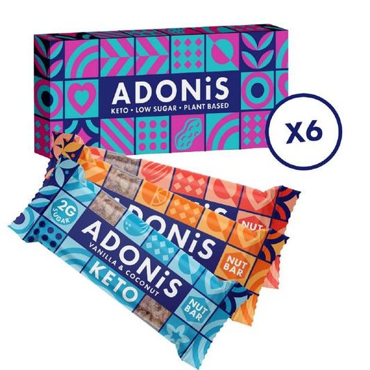 Adonis Mixed Box Keto Vegan Nut bars Multipack Keto M&S Title  