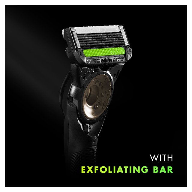 Gillette Labs Exfoliating Razor With Magnetic Stand Black & Gold Edition Men's Toiletries M&S   