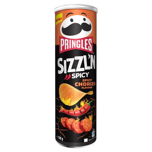 Pringles Sizzl'n Spicy Chorizo Crisps Crisps, Nuts & Snacking Fruit M&S   