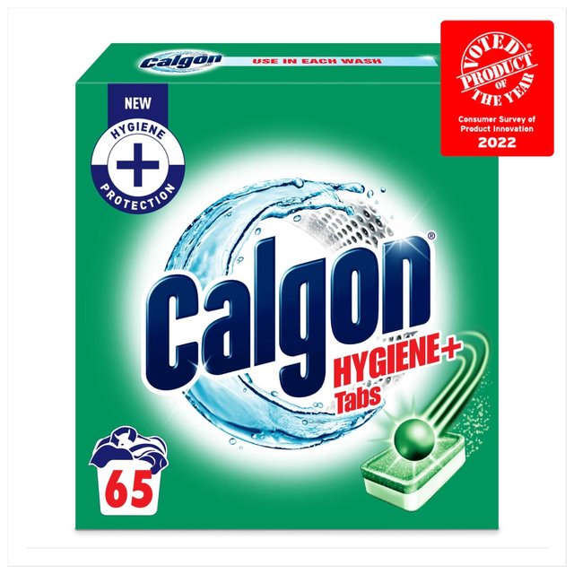 Calgon Hygiene Plus Washing Machine Water Softener, 65 Tablets : Health &  Household 