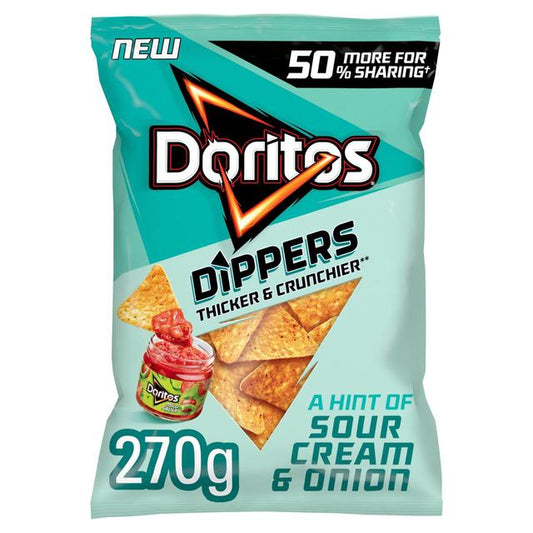 Doritos Dippers Hint of Sour Cream & Onion Sharing Tortilla Chips WORLD FOODS M&S Title  
