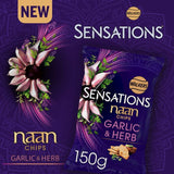 Sensations Garlic & Herb Sharing Naan Chips Crisps, Nuts & Snacking Fruit M&S   