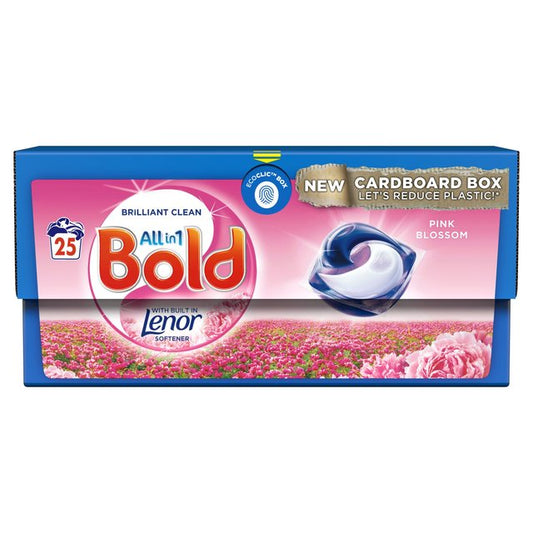 Bold 3in1 Pods Washing Capsules Pink Blossom 25 Washes Laundry M&S Title  