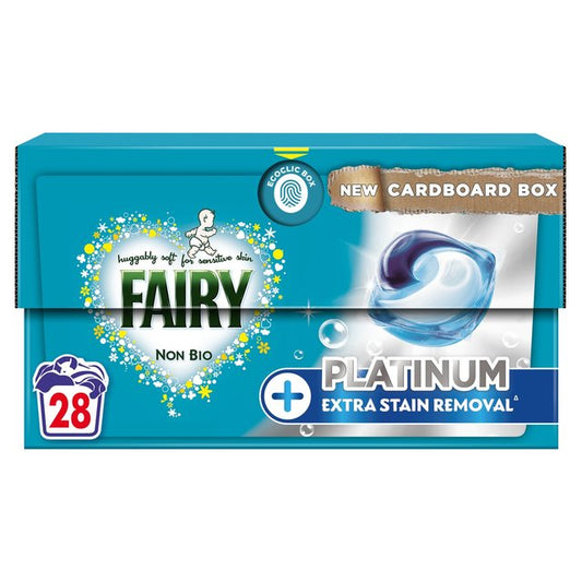 Fairy Platinum Non Bio Pods Washing Capsules 28 Washes Laundry M&S Title  