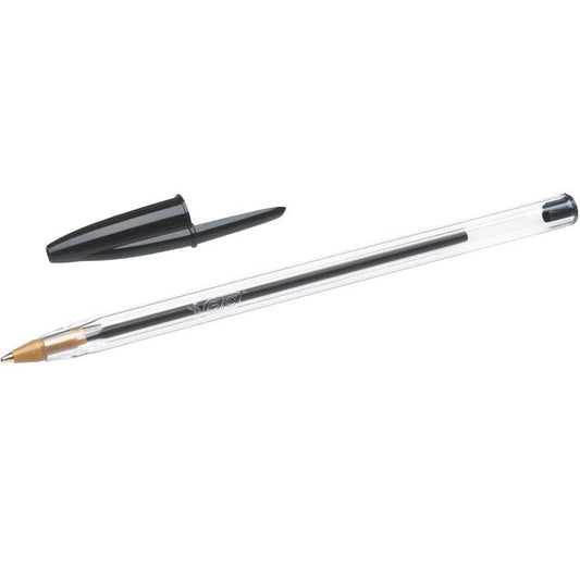 BIC Cristal Original Ballpoint Pens Black Pouch of 10 Desk Storage & Filing M&S   