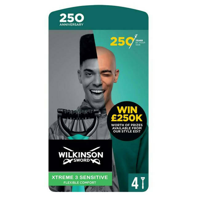 Wilkinson Sword Xtreme III x4 men's razors & blades Sainsburys