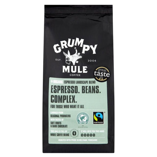 Grumpy Mule Organic Espresso Beans Fairtrade M&S Title  