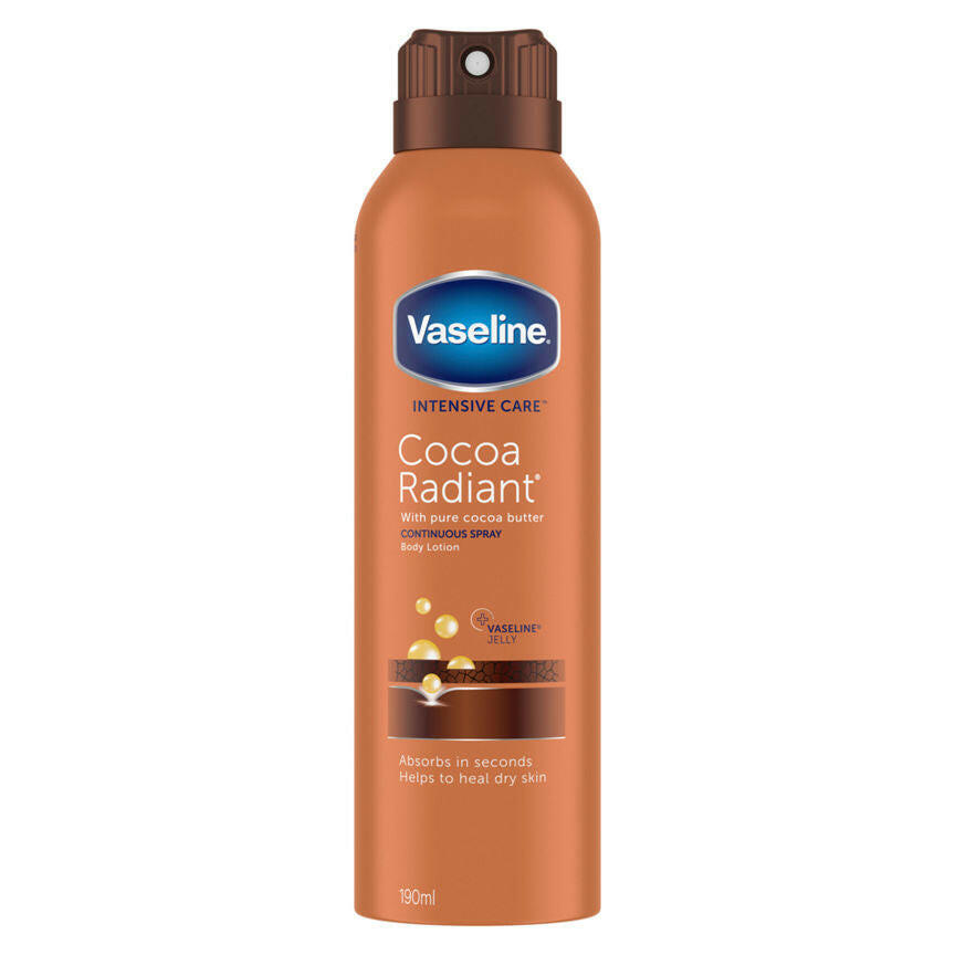 Vaseline Intensive Care Cocoa Radiant Spray Moisturiser Body Care ASDA