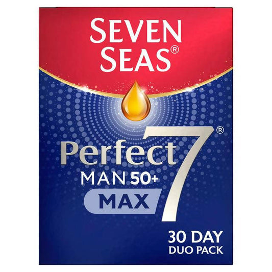 Seven Seas Perfect7 Man 50+ Multivitamin & Omega-3 Capsules 30 Day Duo Pack bone & joint care Sainsburys   
