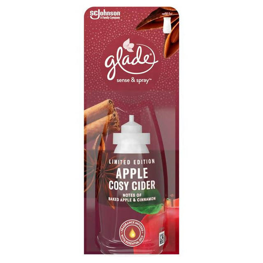 Glade Sense & Spray Apple Cosy Cider Refill Motion Activated Autospray Diffuser 20ml Aircare Sainsburys   