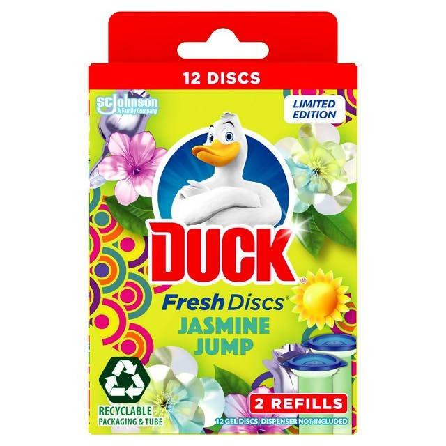 Duck Fresh Discs Toilet Cleaner Twin Refill Jasmine Jump Scent