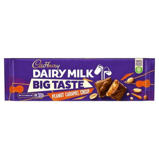 Cadbury Dairy Milk Big Taste Peanut Caramel Crisp Chocolate Bar 278g GOODS Sainsburys   
