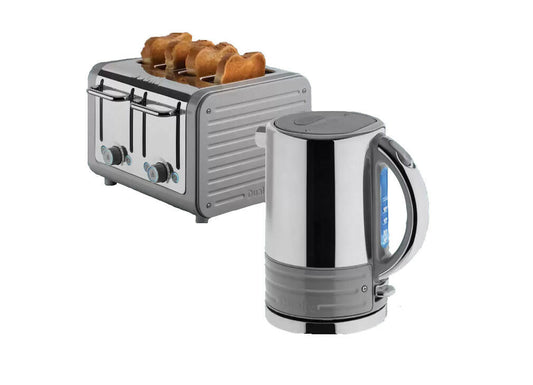 Dualit Architect Kettle and Toaster Set in Dark Grey Kettle and Toaster Set Costco UK Default Title  