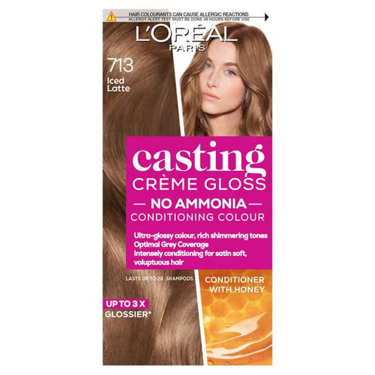 Casting Creme Gloss 713 Iced Latte Dark Blonde Semi Permanent Hair Dye Brunette Sainsburys   