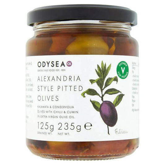 Odysea Alexandria Style Pitted Olives 235g Olives & antipasti Sainsburys   