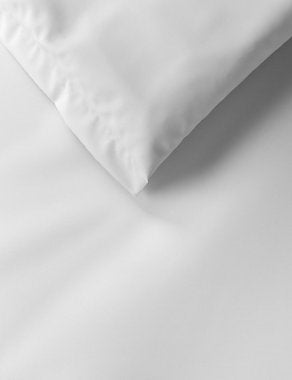 Cotton Sateen 600 Thread Count Bedding Set - White, Super King Size (6 Ft) Bedroom M&S Title  
