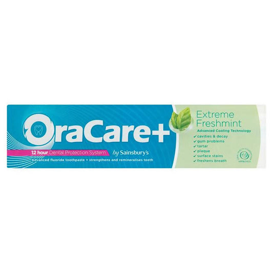 OraCare+ Extreme Freshmint Toothpaste 100ml toothpaste Sainsburys   