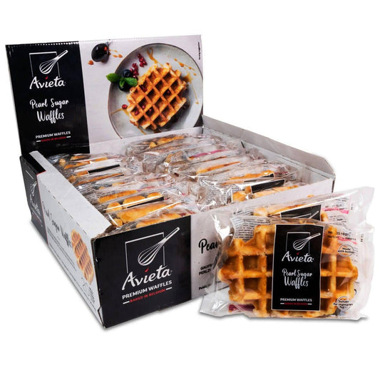 Avietas Premium Pearl Sugar Belgian Waffles, 20 x 90g Spreads & Condiments Costco UK   