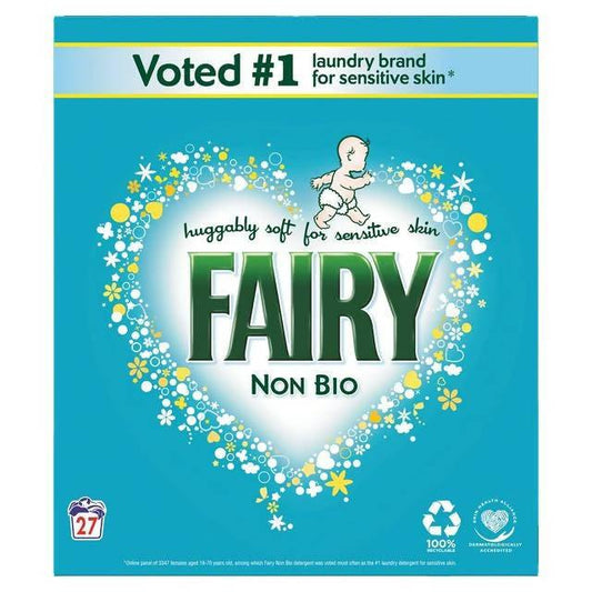 Fairy Non Bio Washing Powder for Sensitive Skin 1.75Kg (27 Washes) detergents & washing powder Sainsburys   