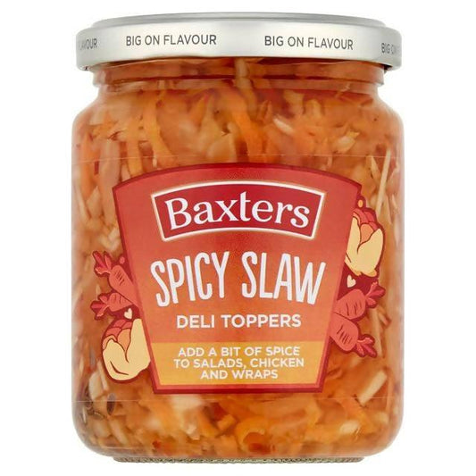 Baxters Spicy Slaw Deli Topper 250g Chutneys pickle & relishes Sainsburys   