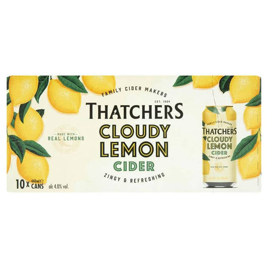 Thatchers Cloudy Lemon Cider 10x440ml GOODS Sainsburys   