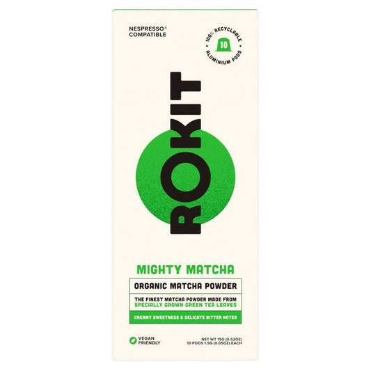 Rokit Pods Organic Matcha Green Tea Nespresso Compatible Pods Tea M&S   