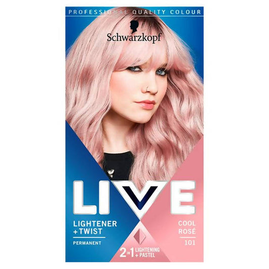 Schwarzkopf Live Intense Lightener & Lift Permanent Hair Dye Cool Rose 101 Beauty at home Sainsburys   