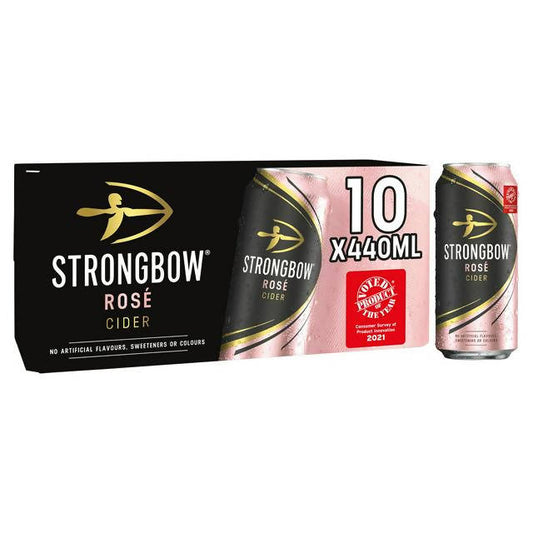 Strongbow Rose Cider 10x440ml Bigger packs Sainsburys   