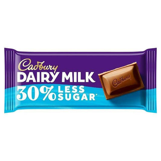 Cadbury Dairy Milk 30% Less Sugar Chocolate Bar 85g Block chocolate bars Sainsburys   