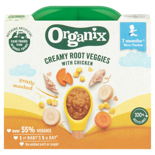 Organix Creamy Root Veggies with Chicken (130g) Organic Baby Foods McGrocer Direct   