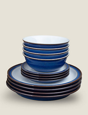 12 Piece Imperial Blue Dinner Set Tableware & Kitchen Accessories M&S   