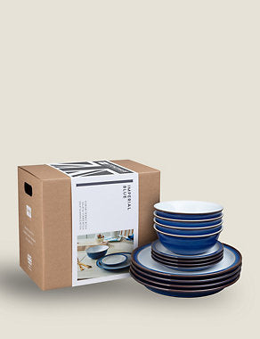 12 Piece Imperial Blue Dinner Set Tableware & Kitchen Accessories M&S   