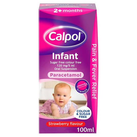 Calpol Sugar & Colour Free Infant Suspension, Paracetamol Medication, For 2+ Months, 100ml baby & children's healthcare Sainsburys   