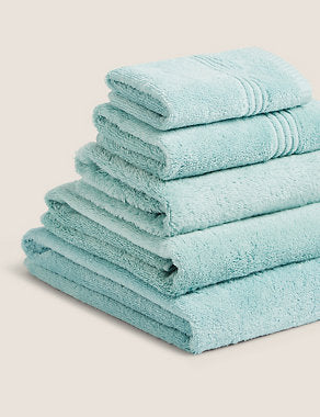 Egyptian Cotton Luxury Towel - Chambray, Guest Towel Bathroom M&S   