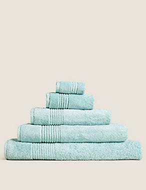Egyptian Cotton Luxury Towel - Chambray, Guest Towel Bathroom M&S Title  
