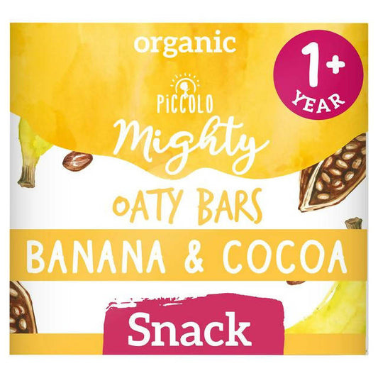 Piccolo Mighty Banana & Cocoa Oaty Bars 6x20g snacks & rusks Sainsburys   