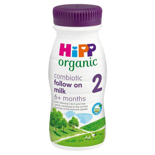 HiPP Organic 2 Follow on Baby Milk Ready to Feed Bottle from 6 Months 200ml GOODS Boots   