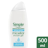 Simple Micellar Water Shower Gel 500ml face & body skincare Sainsburys   
