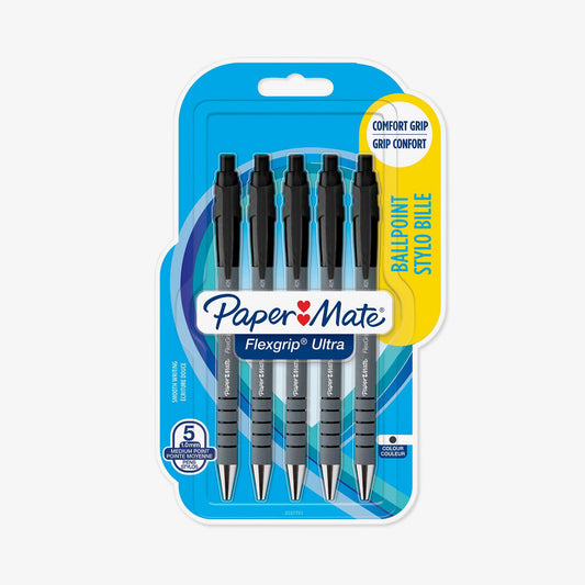 Papermate Flexgrip Ultra Ballpoint 5 1.0mm Medium Point Pens GOODS ASDA   