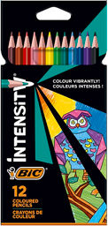 Bic Intensity Colouring Pencils – 12 Pack Office Supplies ASDA   