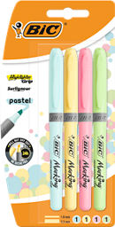 Bic Highlighter Grip Pastel 4pk Office Supplies ASDA   