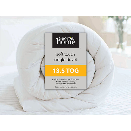George Home 13.5 Tog Soft Touch King Size Duvet GOODS ASDA   