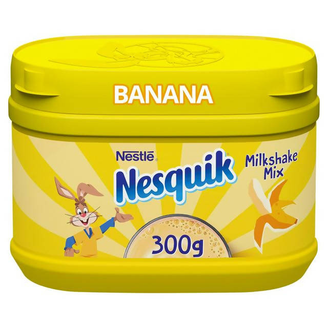 Nesquik Banana Milkshake Powder Tub 300g Milkshakes & milkshake mixes Sainsburys   